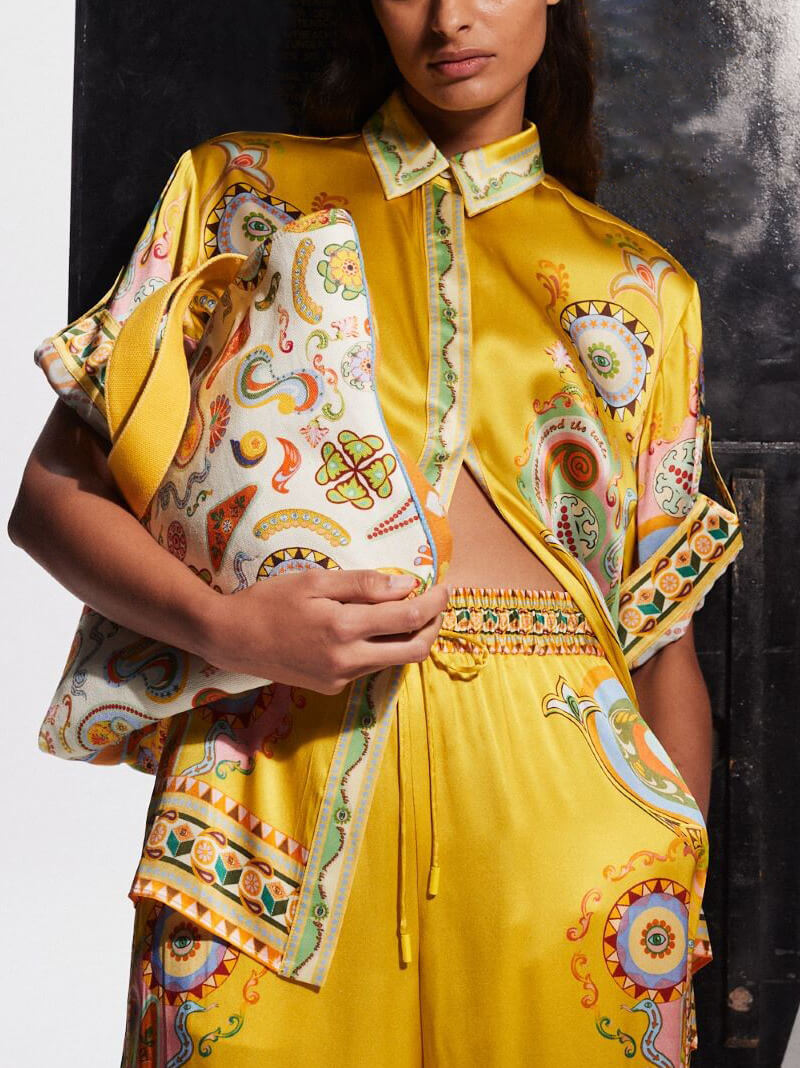 Oranji ® | Satijnen unieke oversized tweedelige set