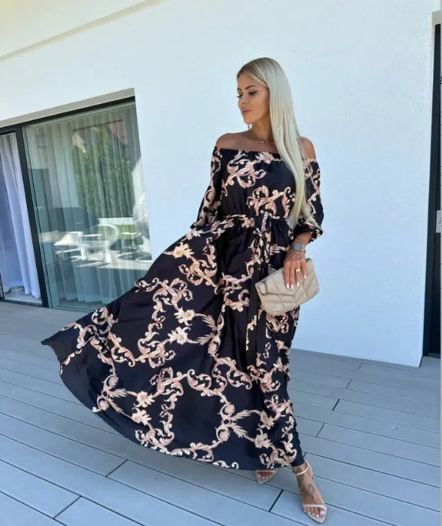 Karolina | Coastal Bloom Maxi-jurk