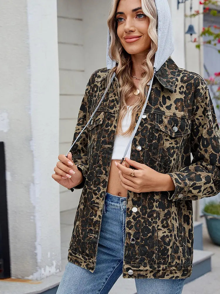 Oranji ® | Loose | Hooded Denim Jacket Top