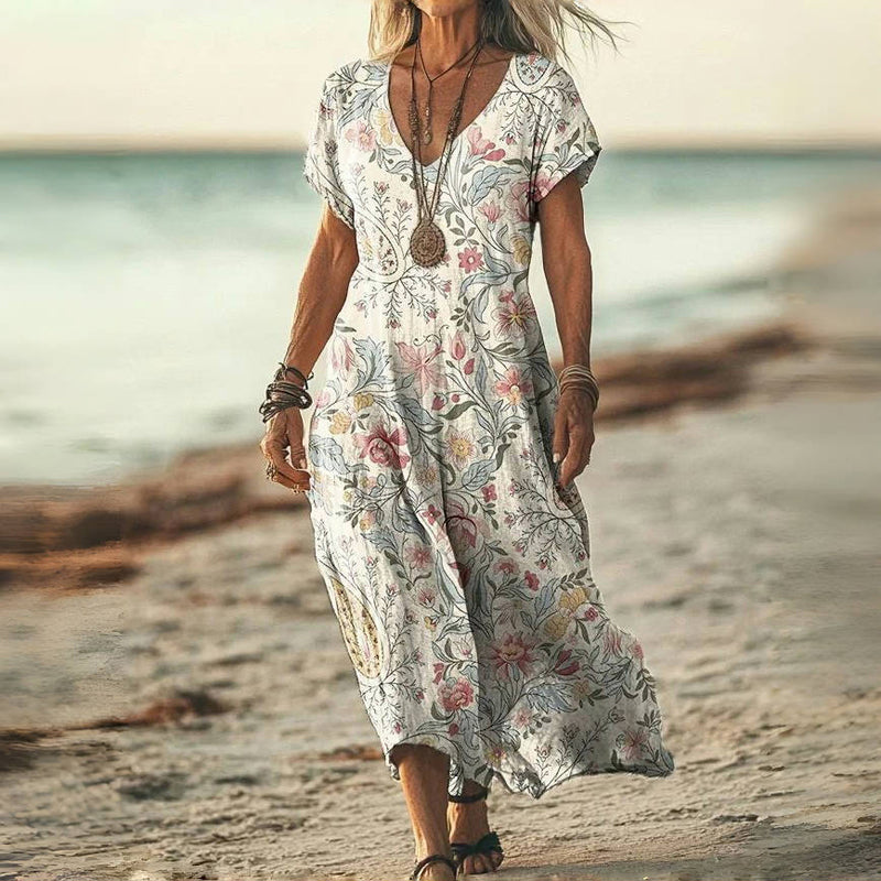 Marianna | Vintage jurk met bloemenpatroon