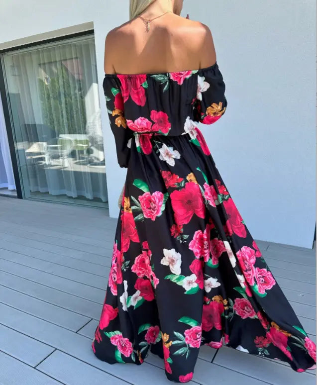 Karolina | Coastal Bloom Maxi-jurk