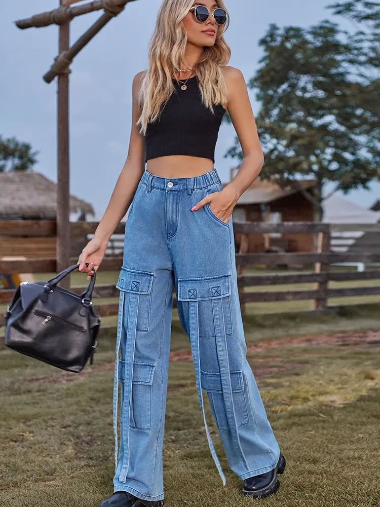 Oranji ® | Vinta | Denim Cargo Broek