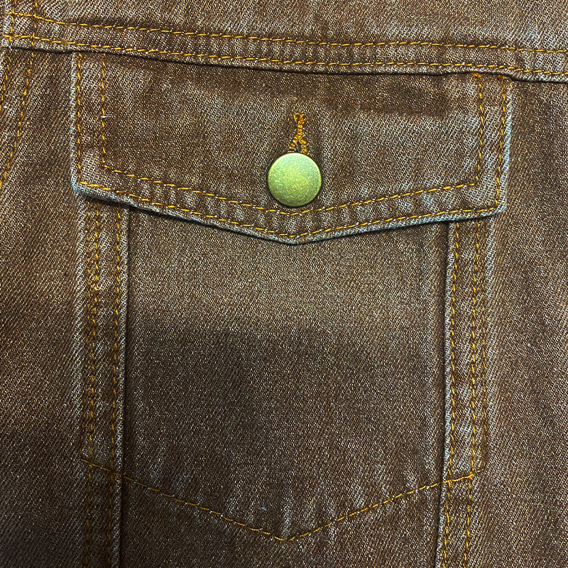 Heren vintage casual spijkerjack in effen kleur 80646611K