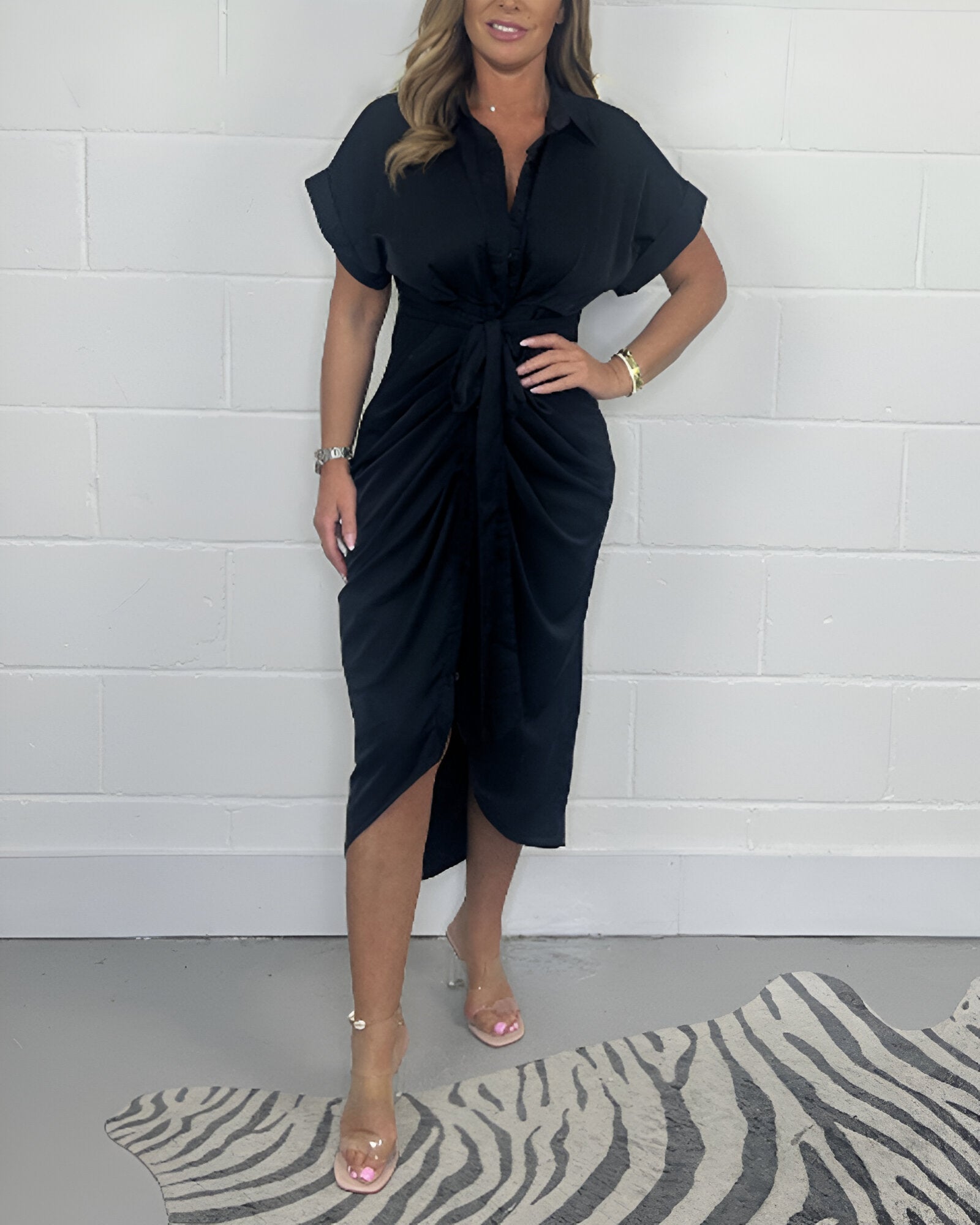 Sylwana | Elegante geplooide jurk