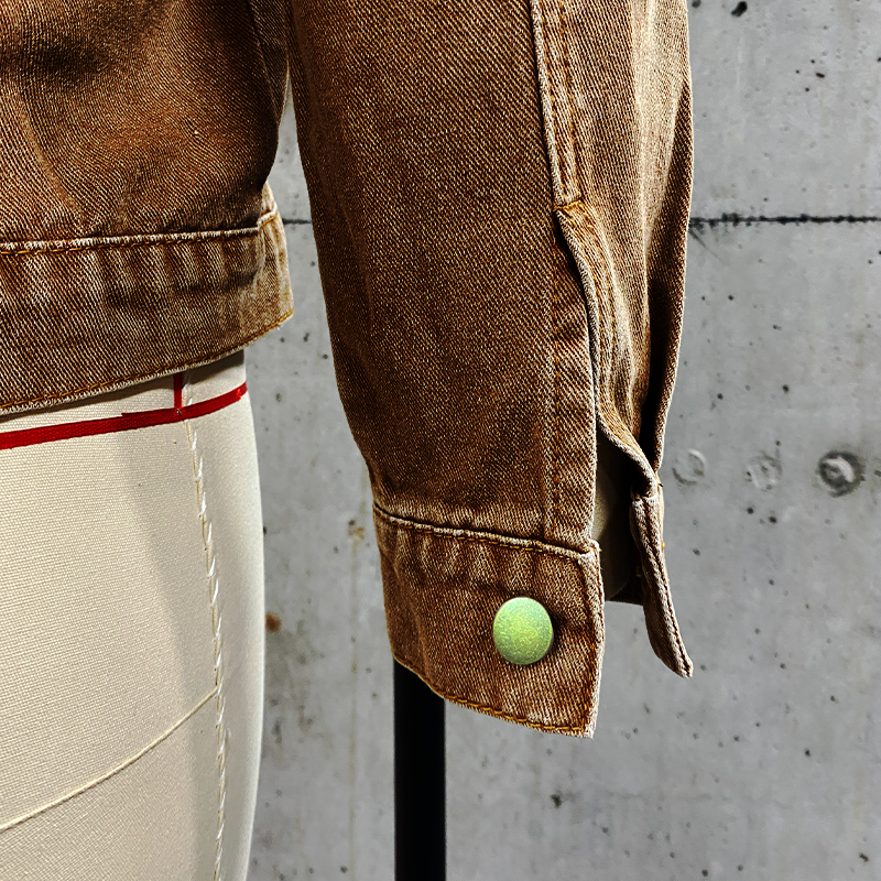 Heren vintage casual spijkerjack in effen kleur 80646611K