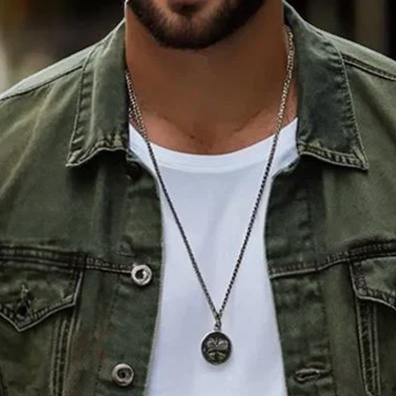 Heren Vintage Wasstraat Effen Jas met Revers 08869948X