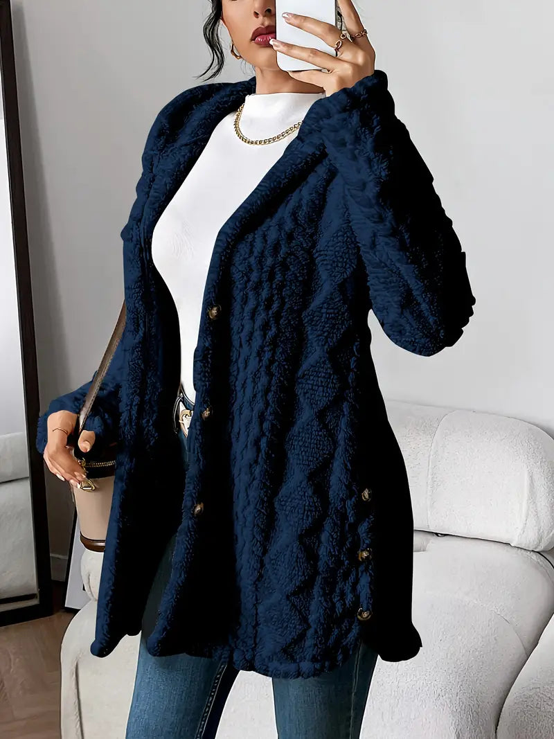 Velora | Zachte Pluche Hoodie Cardigan