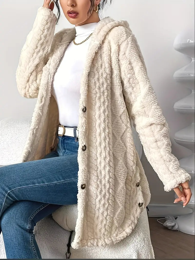 Velora | Zachte Pluche Hoodie Cardigan