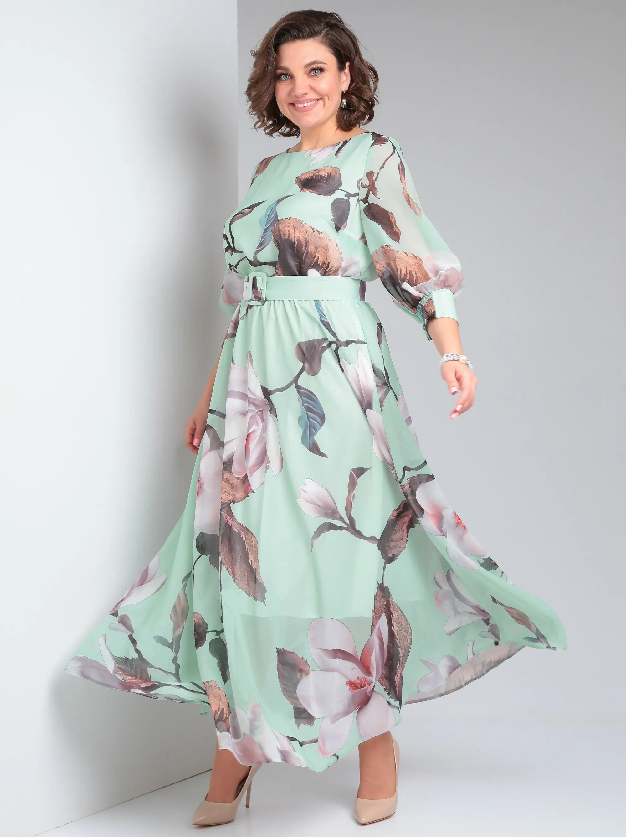 Marlena | Elegante maxi-jurk met bloemen