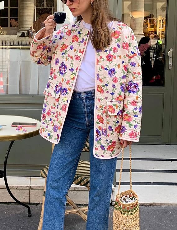 Oranji ® | Katy | Katoenen jas met bloemenprint