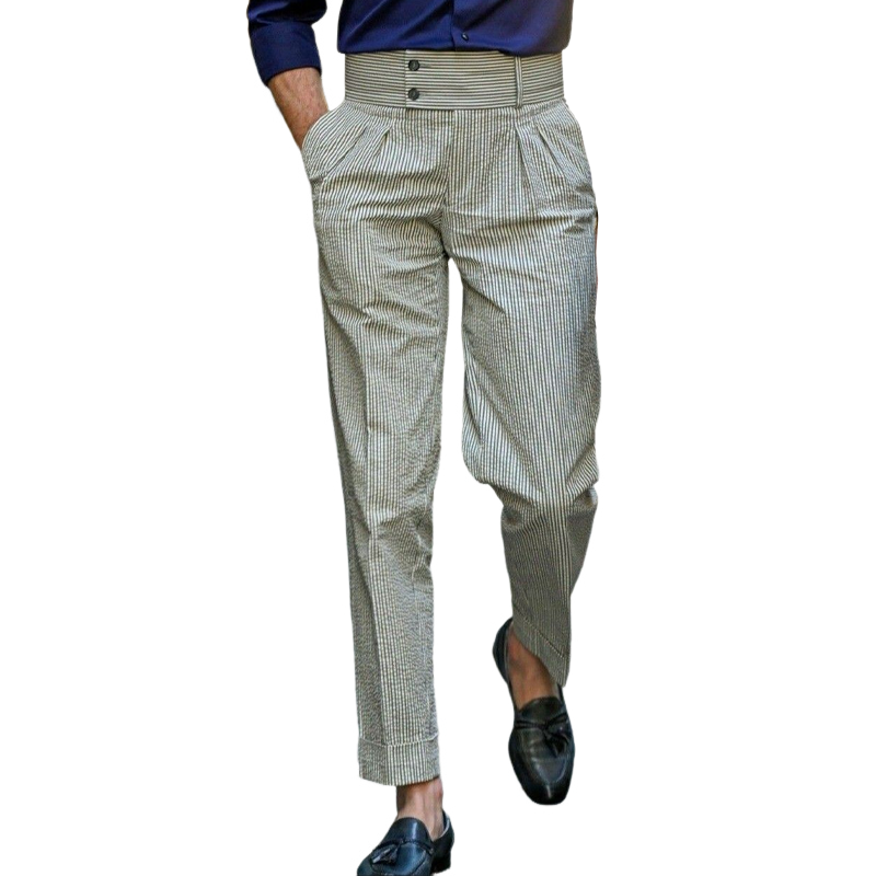 Heren Zomer Klassieke Gestreepte Broek MTA1642F4U