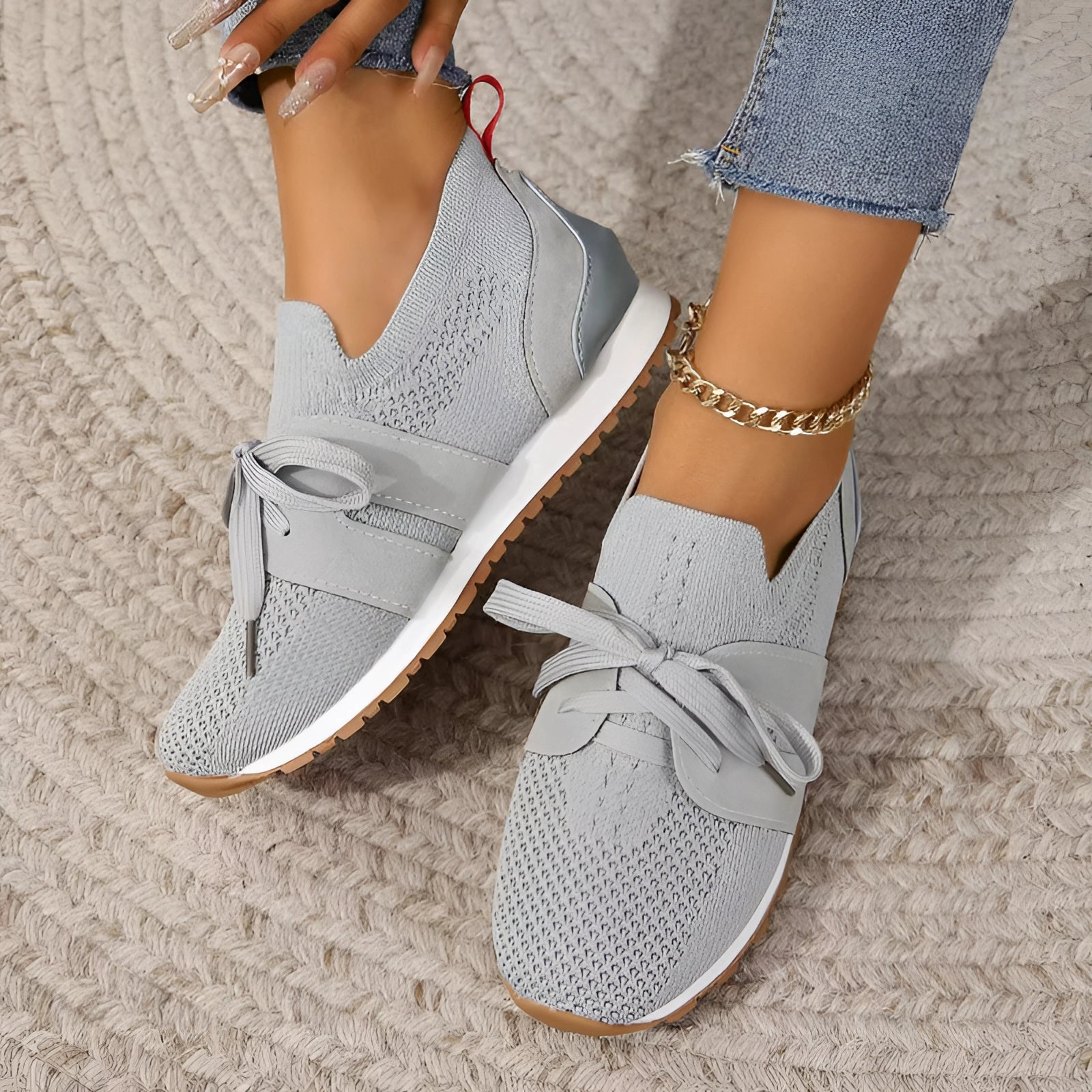 Zwarte Mesh Slip-On Sneakers voor Dames - Lichtgewicht en Ademend Wandelschoenen