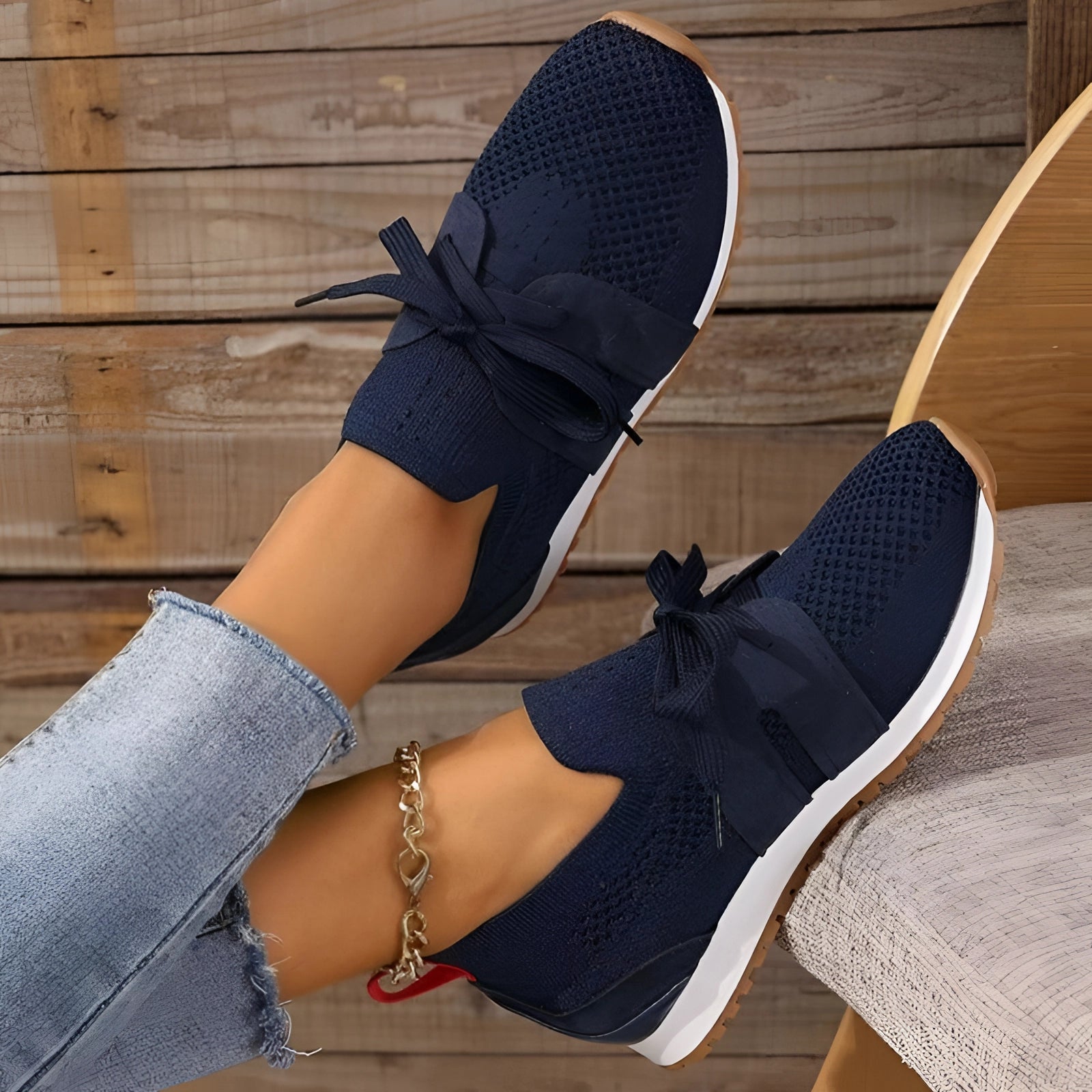 Zwarte Mesh Slip-On Sneakers voor Dames - Lichtgewicht en Ademend Wandelschoenen