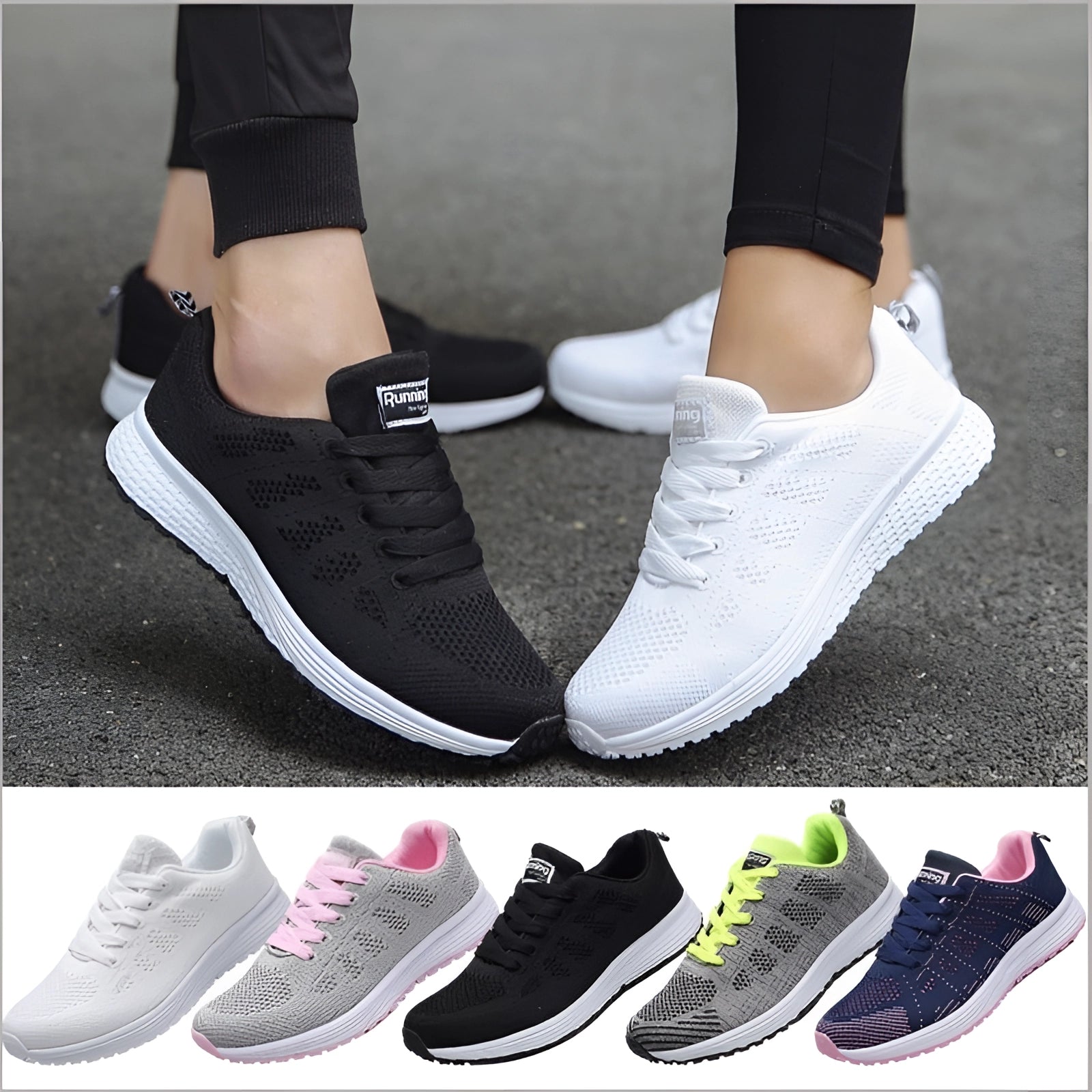 Roze Dames Sneakers: Lichtgewicht en Ademend Hardloopschoenen