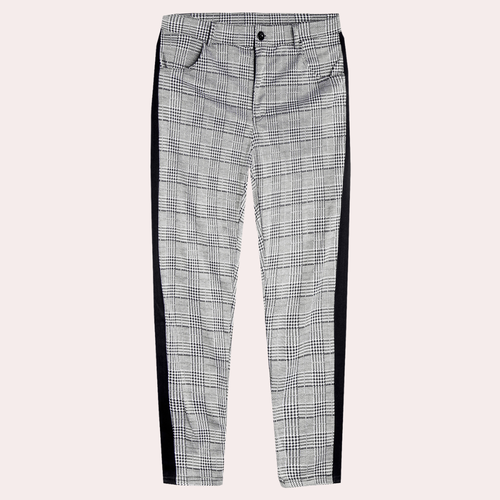 Oranji ® | Heren Geruite Slim Fit Broek