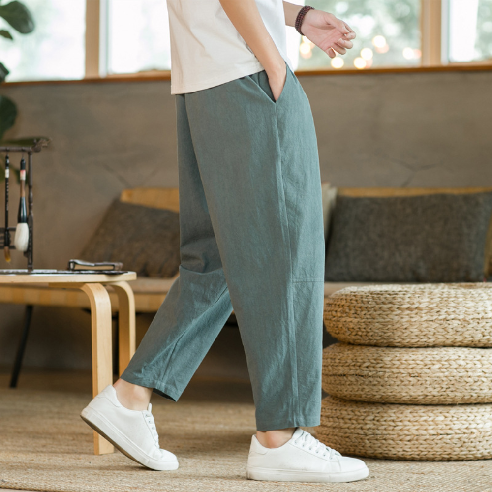Oranji ® | Heren Linnen Loungebroek