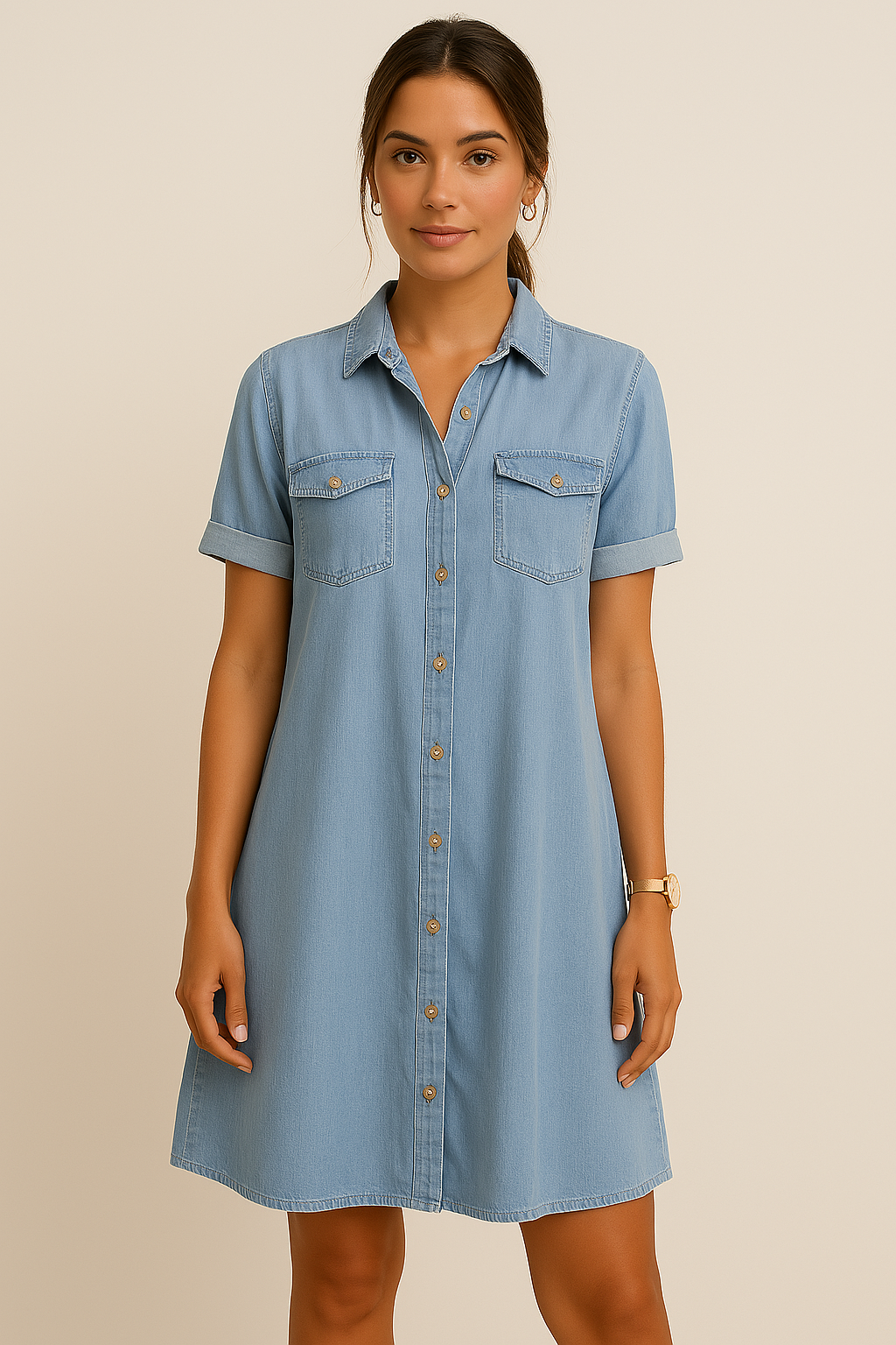 Emilia | Denim overhemdjurk