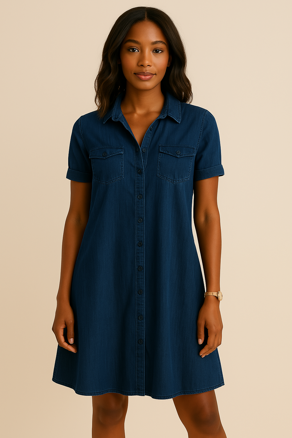 Emilia | Denim overhemdjurk
