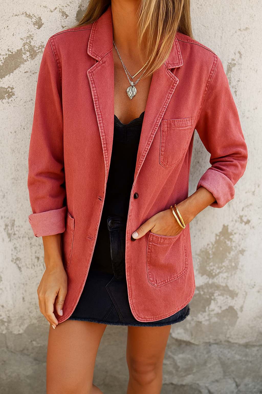 Oranji ® | Mireia | Denim Lente Blazer