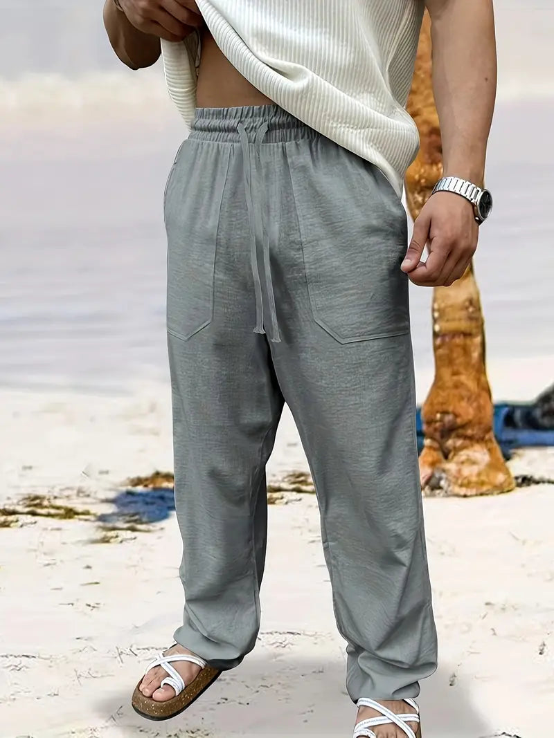 Oranji ® | Casual linnen herenbroek