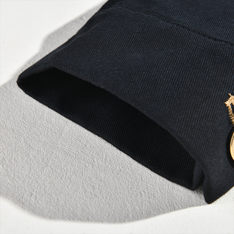 【24-uurs verzending】Heren Vintage Casual Glad Jack met Staande Kraag en Knopen 85705875TO