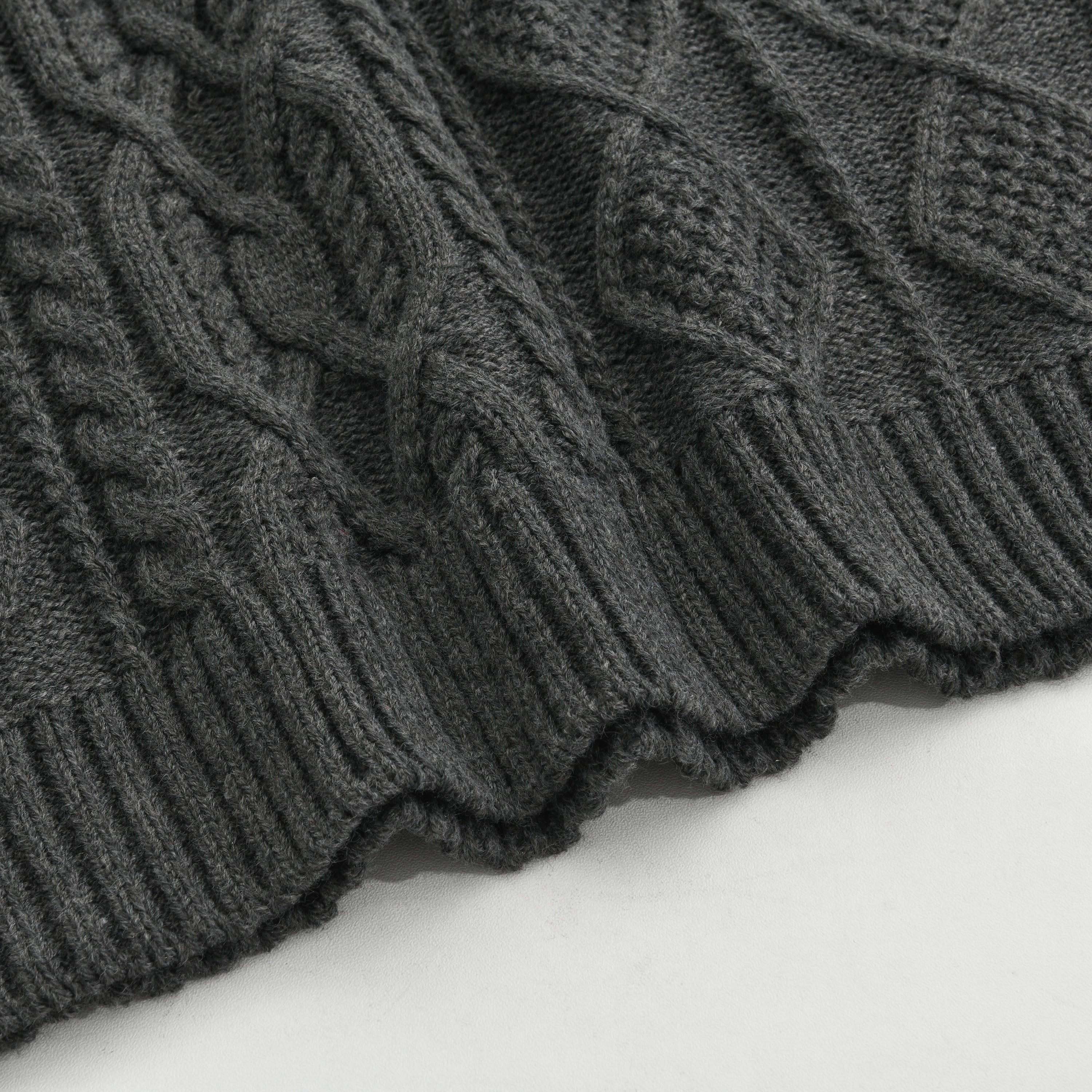 Heren vintage gebreide trui met staande kraag 63163731X