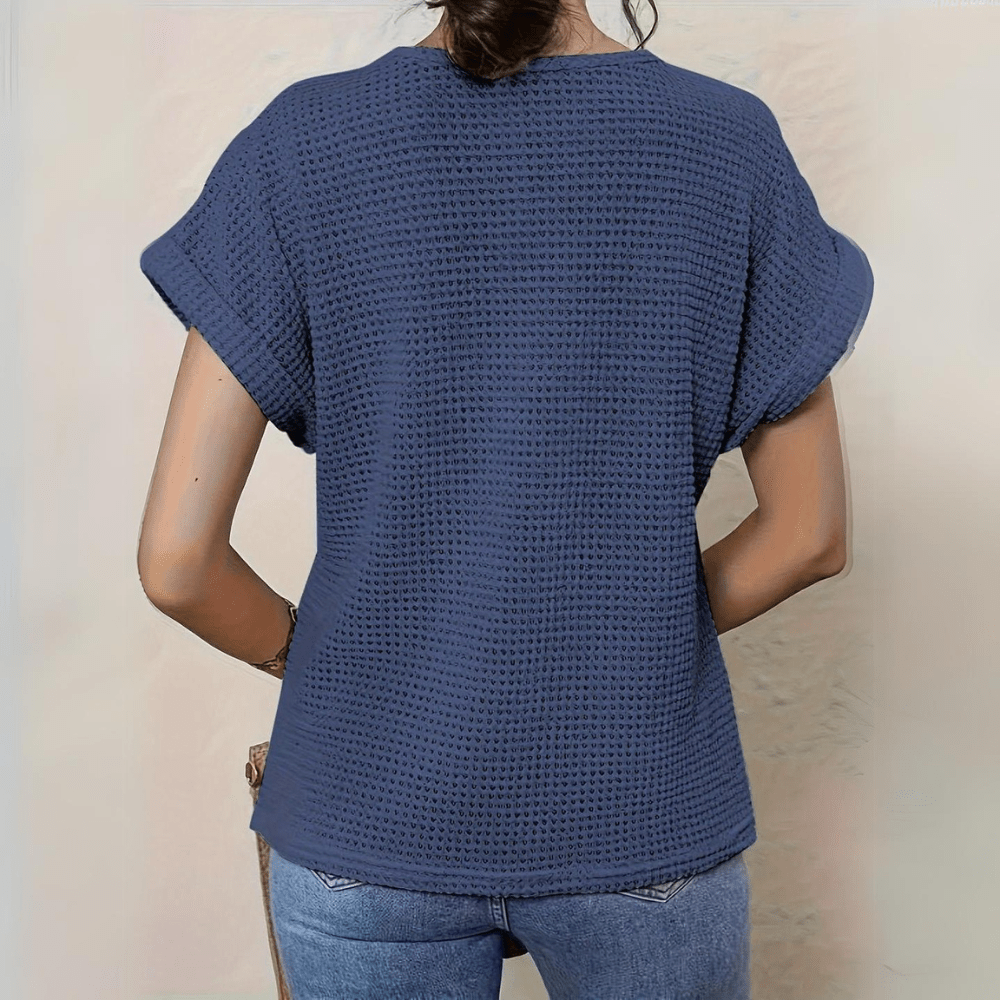 Kamila | Gebreide Blouse met Ajuinen Accent