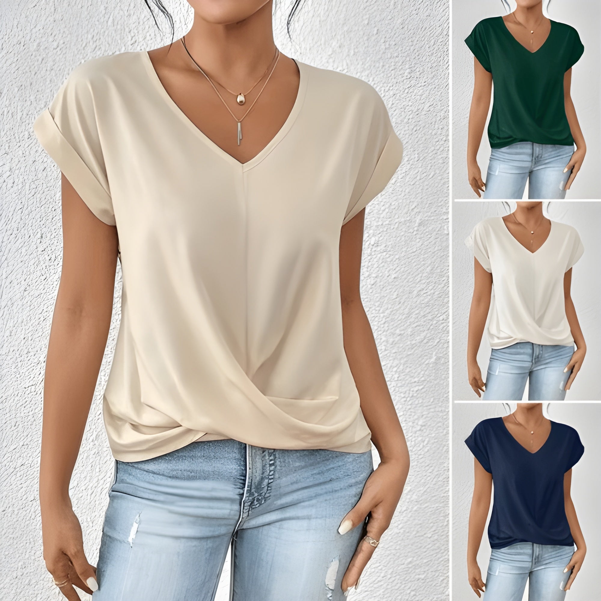 Oranji ® | Ziva | Casual T-shirt met V-hals
