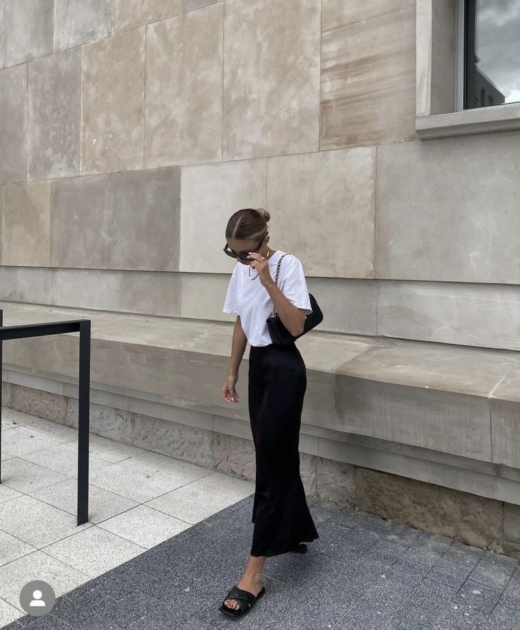 Oranji ® | July | Satin Maxi Skirt