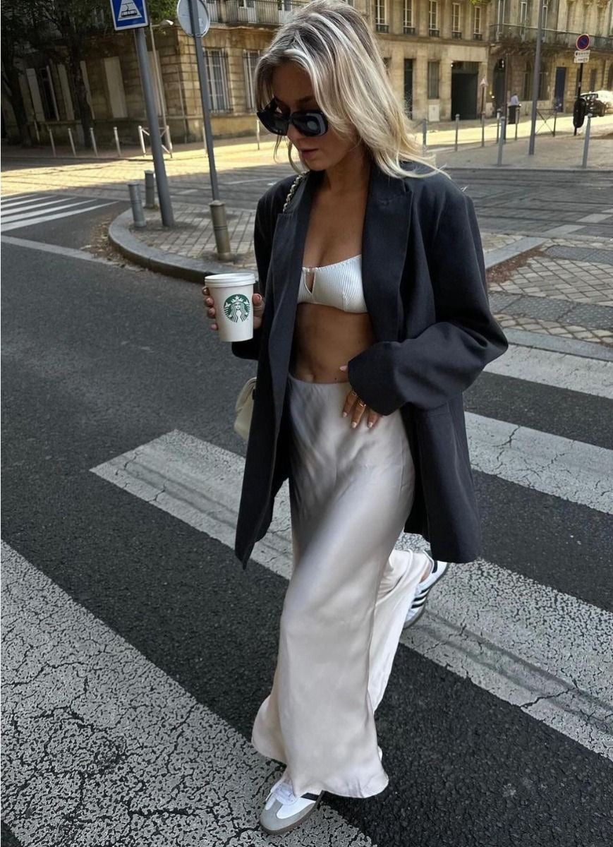 Oranji ® | July | Satin Maxi Skirt