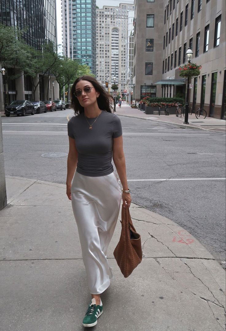 Oranji ® | July | Satin Maxi Skirt
