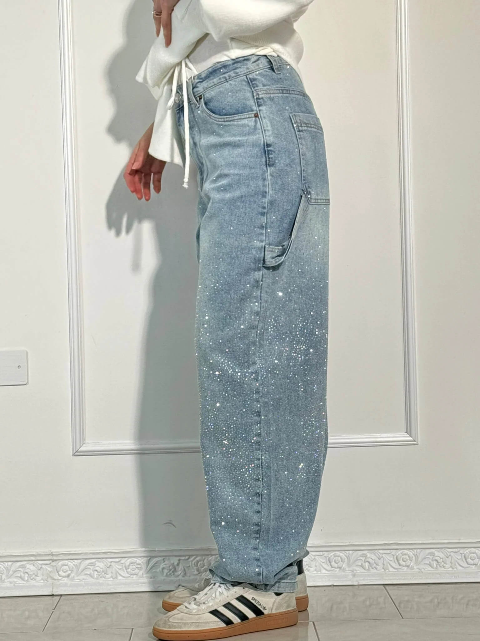 Oranji ® | Ballon | Glanzende Denim Jeans