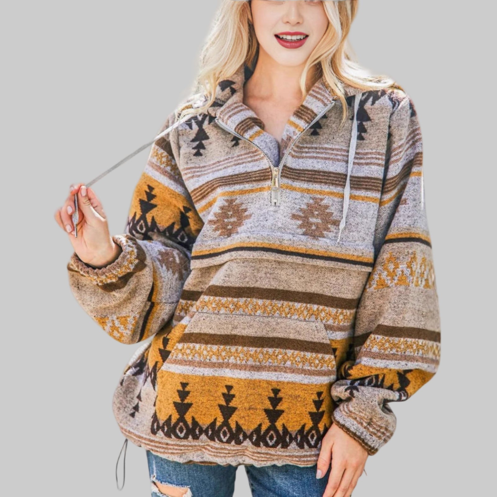 SAKU™ - Comfortabele, Overdreven Hoodie met Rits en Lange Mouwen