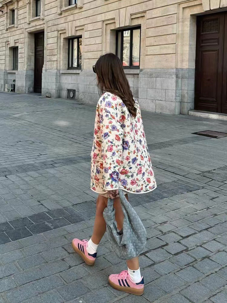 Oranji ® | Katy | Katoenen jas met bloemenprint