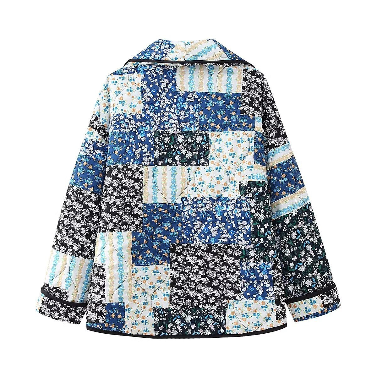 Oranji ® | Revvy | Jas met bloemenpatchworkprint