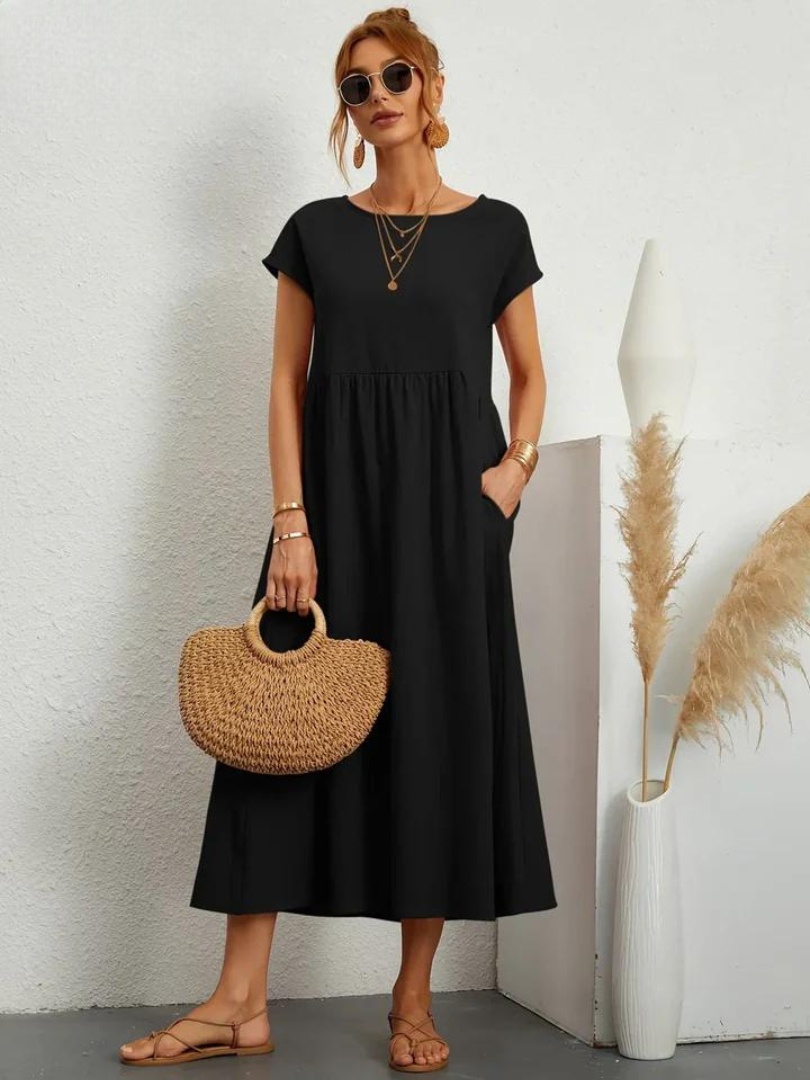 Marcia | Luchtige jurk van premium stof in Floating-stijl