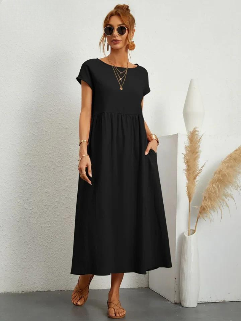 Marcia | Luchtige jurk van premium stof in Floating-stijl