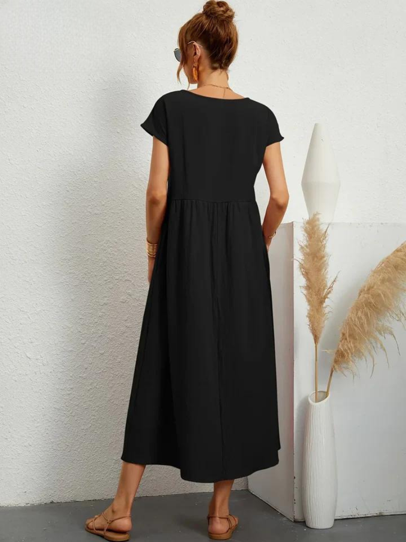 Marcia | Luchtige jurk van premium stof in Floating-stijl