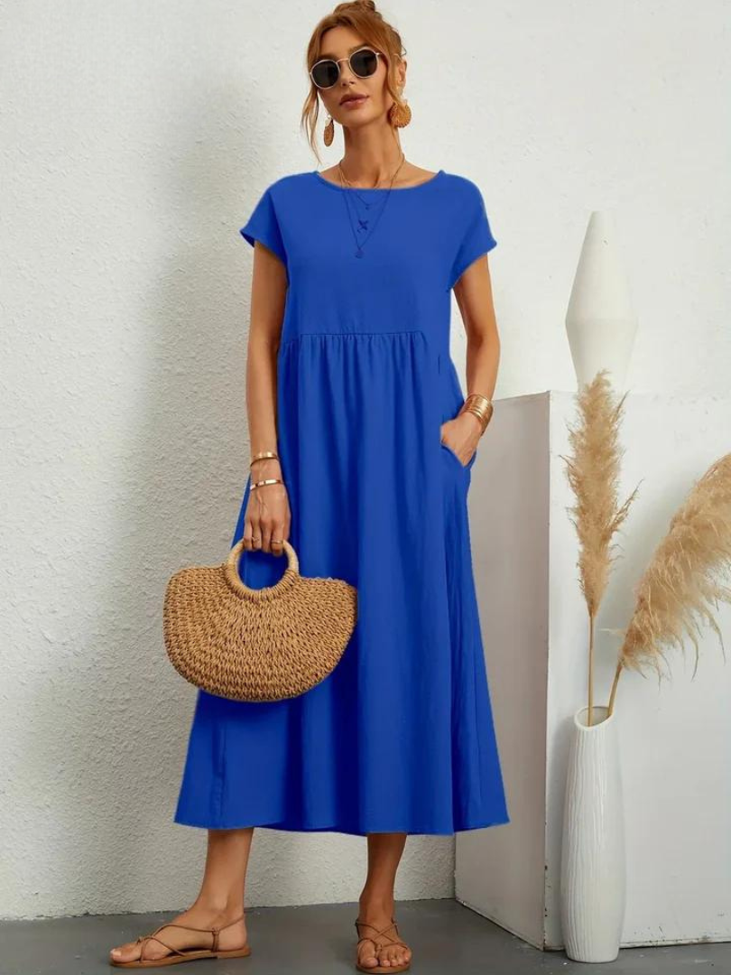 Marcia | Luchtige jurk van premium stof in Floating-stijl