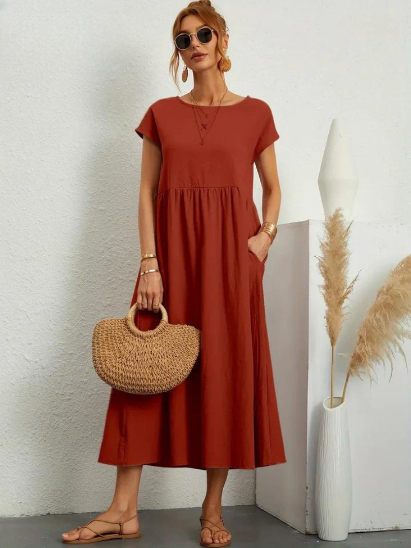 Marcia | Luchtige jurk van premium stof in Floating-stijl