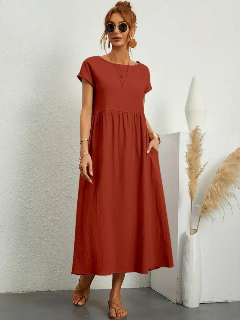 Marcia | Luchtige jurk van premium stof in Floating-stijl