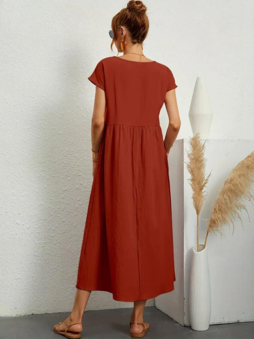 Marcia | Luchtige jurk van premium stof in Floating-stijl