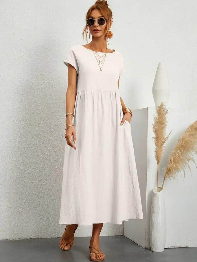 Marcia | Luchtige jurk van premium stof in Floating-stijl