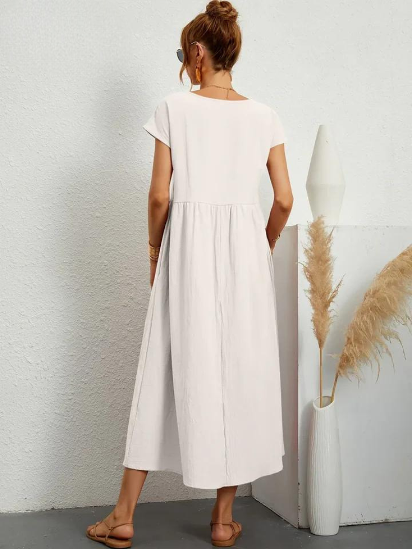 Marcia | Luchtige jurk van premium stof in Floating-stijl