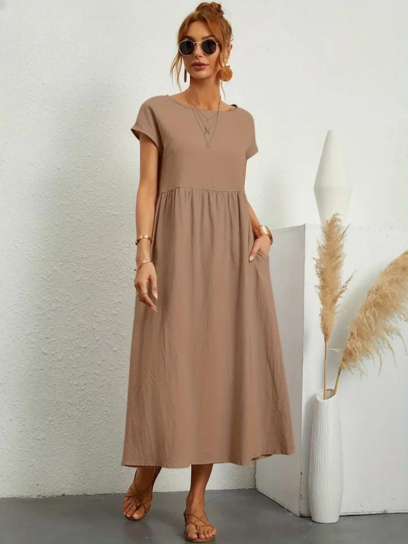 Marcia | Luchtige jurk van premium stof in Floating-stijl