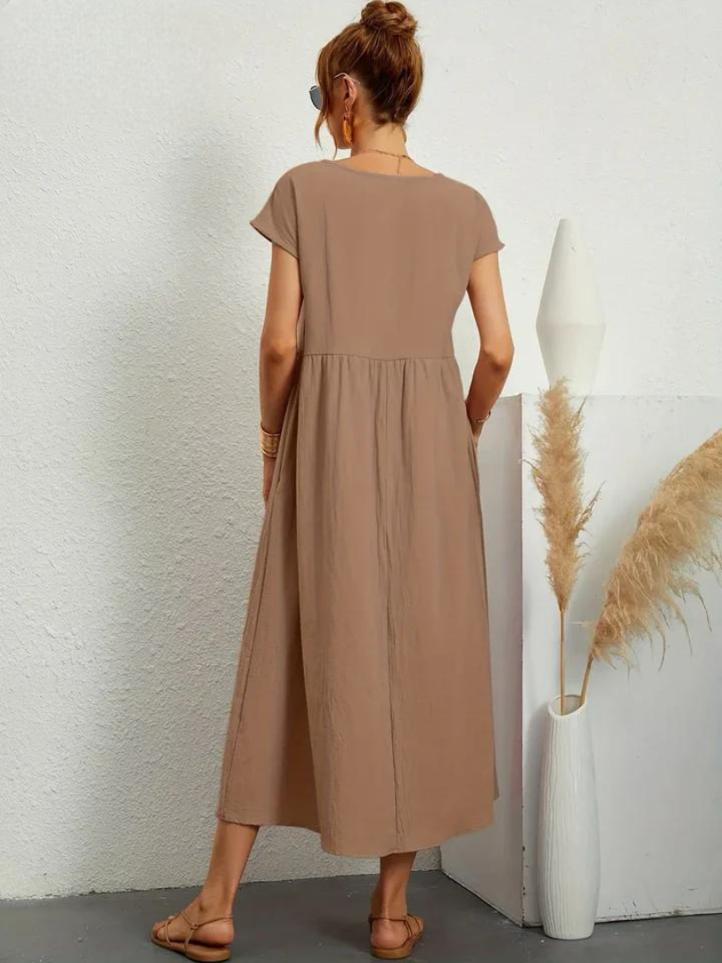 Marcia | Luchtige jurk van premium stof in Floating-stijl