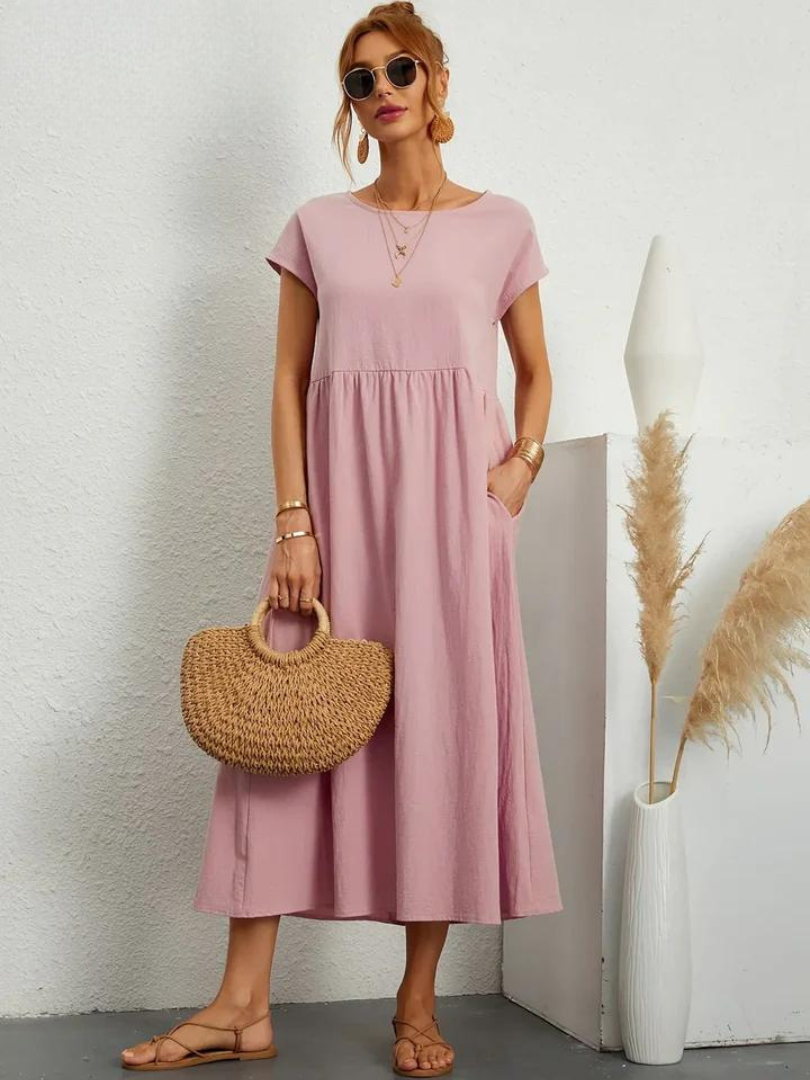 Marcia | Luchtige jurk van premium stof in Floating-stijl