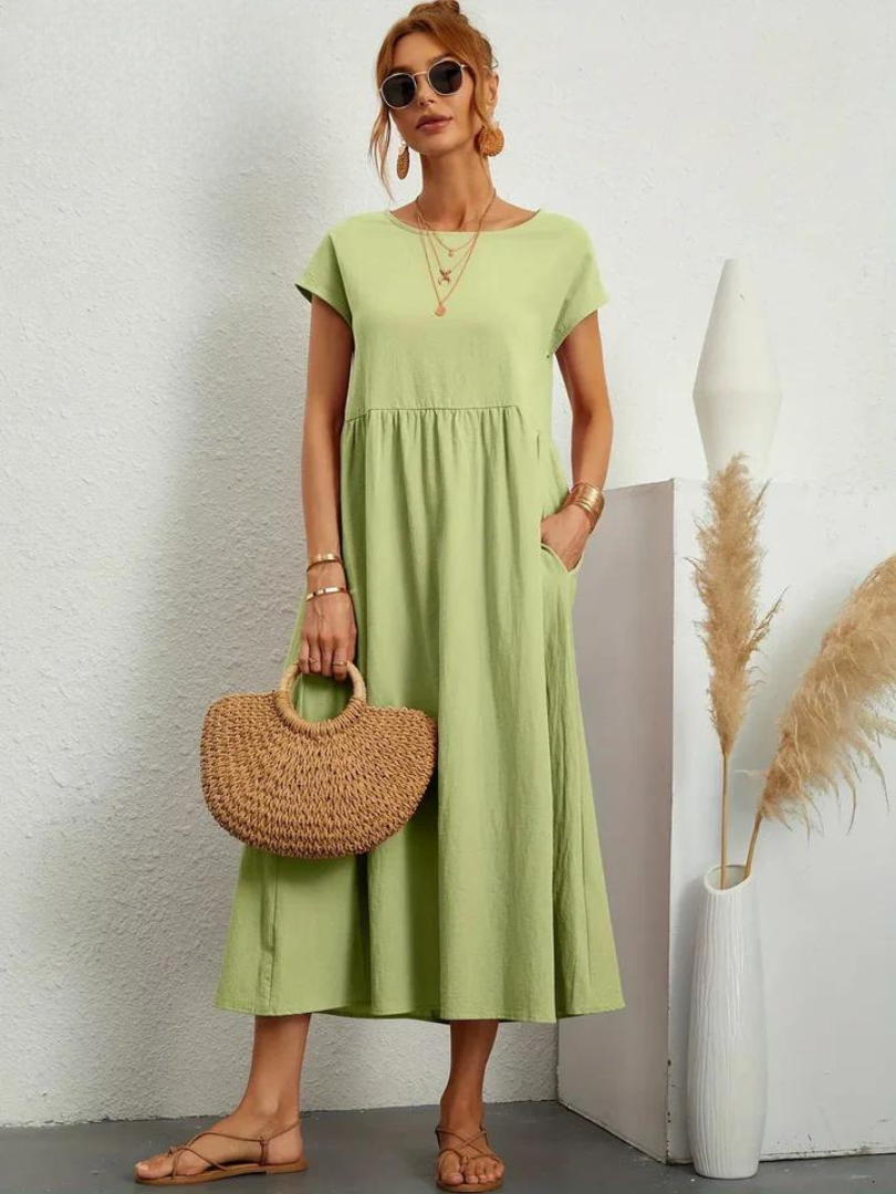 Marcia | Luchtige jurk van premium stof in Floating-stijl