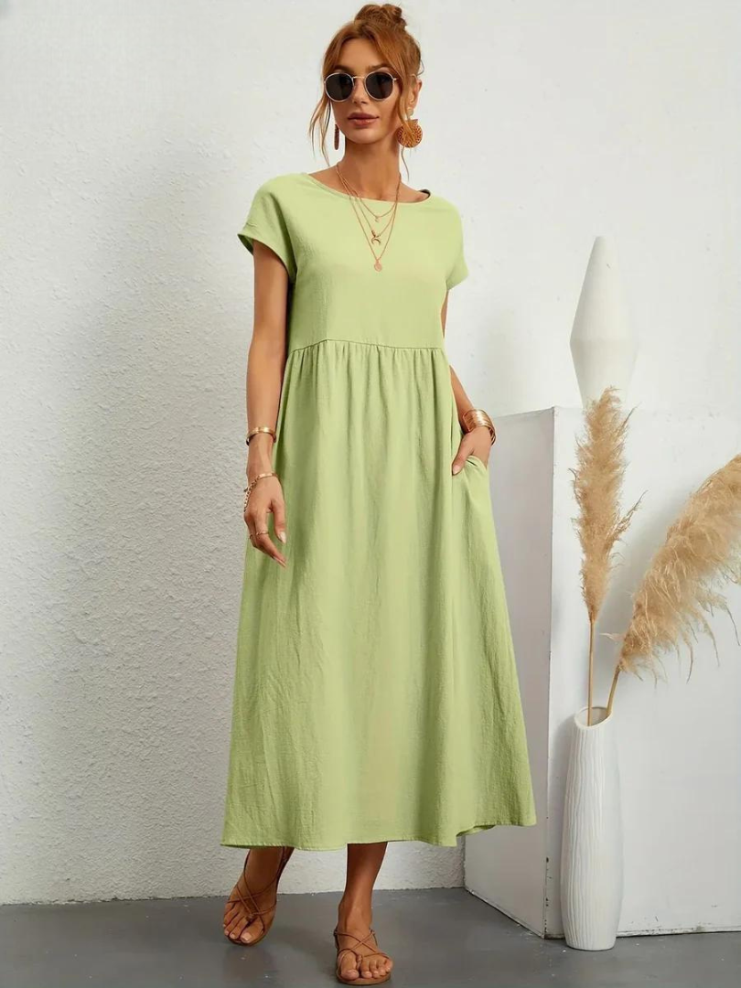 Marcia | Luchtige jurk van premium stof in Floating-stijl