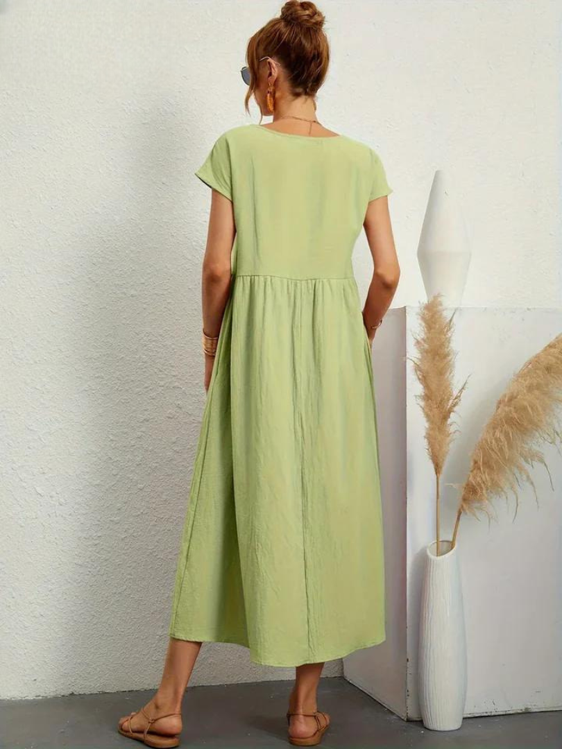 Marcia | Luchtige jurk van premium stof in Floating-stijl